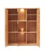 Highboard >Nature One< 3 Türen, mit LED, FSC, Kernbuche teilmassiv - 127x137x40cm (B/H/T)