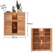 Highboard >Nature One< 3 Türen, mit LED, FSC, Kernbuche teilmassiv - 127x137x40cm (B/H/T)