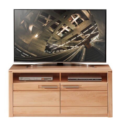 TV-Schrank >Nature One< 2 Türen, 2 Fächer, FSC, in Kernbuche teilmassiv - 131x58x45cm (B/H/T)