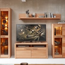 TV-Schrank >Nature One< 2 Türen, 2 Fächer, FSC, in Kernbuche teilmassiv - 131x58x45cm (B/H/T)