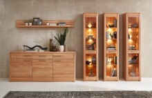 Sideboard >Nature One< 3 Türen, 3 Schübe, FSC, in Kernbuche teilmassiv - 190x86x45cm (B/H/T)