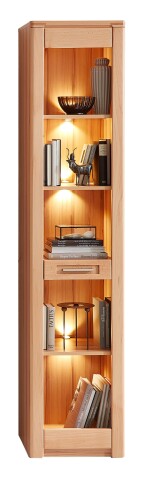 Regal >Nature One< Schublade, mit LED, FSC, in Kernbuche teilmassiv - 43x203x40cm (B/H/T)