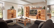 Couchtisch >Nature One< mit Ablageboden, in Kernbuche teilmassiv - 120x40x70cm (B/H/T)
