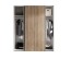 Schiebetürenschrank >Berno< 2 Türen, in Grau / Eiche Dekor - 170x195,5x57,2cm (BxHxT)