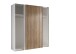 Schiebetürenschrank >Berno< 2 Türen, in weiss / Eiche Dekor - 170x195,5x57,2cm (BxHxT)