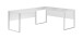 Eckschreibtisch >Amanda< in Weiß, Melamin und Metall - 223x77x73cm (BxHxT)