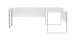 Eckschreibtisch >Amanda< in Weiß, Melamin und Metall - 223x77x73cm (BxHxT)