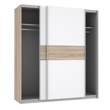 Kleiderschrank >WINNIE< in Sonoma Eiche / Weiss - 170,3x190,5x61,2cm (BxHxT)