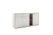 Sideboard >SANTERNO< 3 Türen, 1 Schub, Soft withe / Eiche Dekor - 168x85x44 (BxHxT)