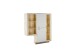 Highboard >SANTERNO< 2 Türen, in Soft withe / Viking Eiche Dekor - 124x140x37 (BxHxT)