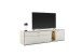 Lowboard >SANTERNO< 2 Schübe, 1 Tür, Soft withe / Viking Eiche Dekor - 199x53x50 (BxHxT)