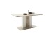 Säulen-Esstisch >SANTERNO< in Viking Eiche Dekor / Soft withe - 160x77x90 (BxHxT)