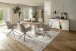 Säulen-Esstisch >SANTERNO< in Viking Eiche Dekor / Soft withe - 160x77x90 (BxHxT)