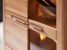Wohnwand >Nature One< (2-teilig) Kernbuche teilmassiv - 190x170x45cm (BxHxT)