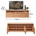 Wohnwand >Nature One< (2-teilig) Kernbuche teilmassiv - 190x170x45cm (BxHxT)