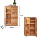 Wohnwand >Nature One< (3-teilig) Kernbuche teilmassiv - 260x170x45cm (BxHxT)