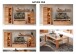 Wohnwand >Nature One< (4-teilig) Kernbuche teilmassiv - 350x203x45cm (BxHxT)