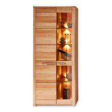 Wohnwand >Nature One< (3-teilig) Kernbuche teilmassiv - 320x203x45cm (BxHxT)