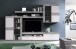 Wohnwand >ZUMBA< in Betonoptik Lichtgrau / Weiss - 300x200,9x41cm (BxHxT)