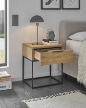 Nachtkommode >Seppo< in Nadelholz massiv, Massivholz - 45x52x40cm (BxHxT)