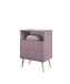 Nachtkommode >Laila< in Pflaume, Melamin - 50x70x34cm (BxHxT)