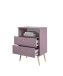 Nachtkommode >Laila< in Pflaume, Melamin - 50x70x34cm (BxHxT)