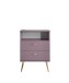 Nachtkommode >Laila< in Pflaume, Melamin - 50x70x34cm (BxHxT)
