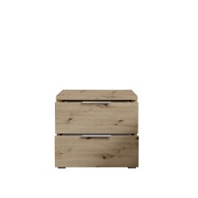 Nachtkommode >Smilla< in Artisan Eiche, Melamin - 46x43x42cm (BxHxT)