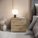 Nachtkommode >Smilla< in Artisan Eiche, Melamin - 46x43x42cm (BxHxT)