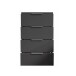 Nachtkommode >Smilla< in Graphit, Melamin - 46x79x42cm (BxHxT)