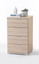 Nachtkommode >Smilla< in Eiche Sonoma, Melamin - 46x79x42cm (BxHxT)