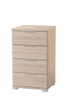 Nachtkommode >Smilla< in Eiche Sonoma, Melamin - 46x79x42cm (BxHxT)