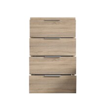 Nachtkommode >Smilla< in Eiche Sonoma, Melamin - 46x79x42cm (BxHxT)