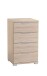 Nachtkommode >Smilla< in Eiche Sonoma, Melamin - 46x79x42cm (BxHxT)