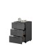 Nachtkommode >Sean< in Anthrazit, - 45x61x40 cm (BxHxT)