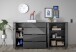 Kommode >Sean< in Anthrazit, - 226x99x40 cm ( BxHxT)