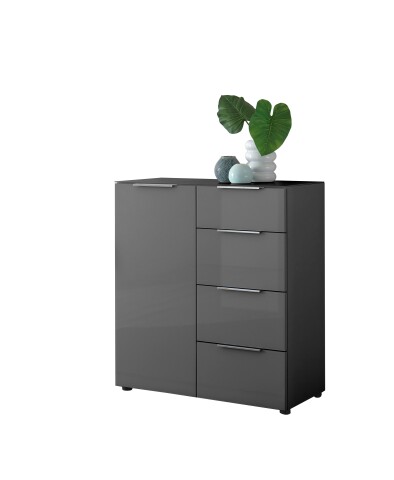Kommode >Sean< in Anthrazit, - 90x99x40 cm ( BxHxT)