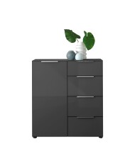 Kommode >Sean< in Anthrazit, - 90x99x40 cm ( BxHxT)