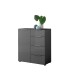 Kommode >Sean< in Anthrazit, - 90x99x40 cm ( BxHxT)