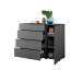 Kommode >Sean< in Anthrazit, - 135x99x40 cm (BxHxT)