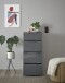 Hochkommode >Sean< in Anthrazit, - 45x99x40 cm (BxHxT)