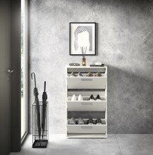 Schuhkipper >See< in Weiß, Melaminbeschichtet - 59x103x17cm (BxHxT)