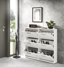 Schuhkipper >See< in Weiß, Melaminbeschichtet - 116x103x17cm (BxHxT)
