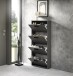 Schuhkipper >See< in Anthrazit, Melaminbeschichtet - 59x136x17cm (BxHxT)