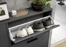 Schuhkipper >See< in Anthrazit, Melaminbeschichtet - 59x169x17cm (BxHxT)