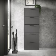 Schuhkipper >See< in Anthrazit, Melaminbeschichtet - 59x169x17cm (BxHxT)
