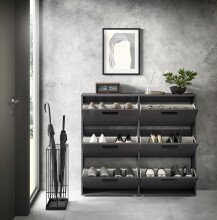 Schuhkipper >See< in Anthrazit, Melaminbeschichtet - 116x103x17cm (BxHxT)
