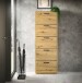 Schuhkipper >See< in Eiche Artisan, Melaminbeschichtet - 59x169x17cm (BxHxT)