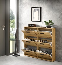Schuhkipper >See< in Eiche Artisan, Melaminbeschichtet - 116x103x17cm (BxHxT)