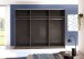 Schiebetürenschrank >Bravo< 3 Türen, Spiegel / Mauvella Eiche Dekor / Graphit - 270x210x60 (BxHxT)